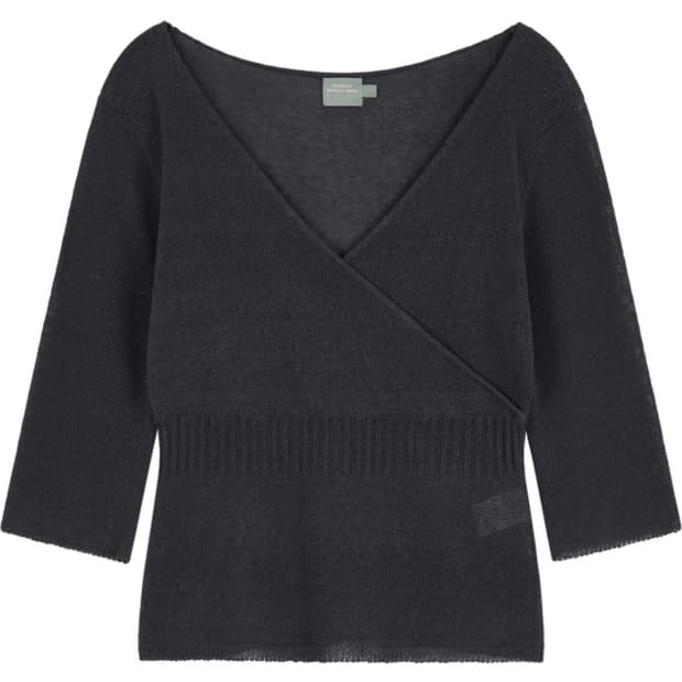 위히 Paper wrap style knit 랩 스타일 7부 니트