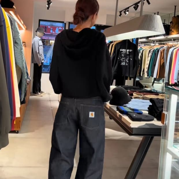 칼하트 브랜든 팬츠 블루 리지드 L