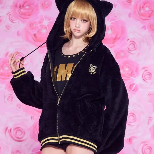 베이비메탈클럽 Marshmellow fur jacket black