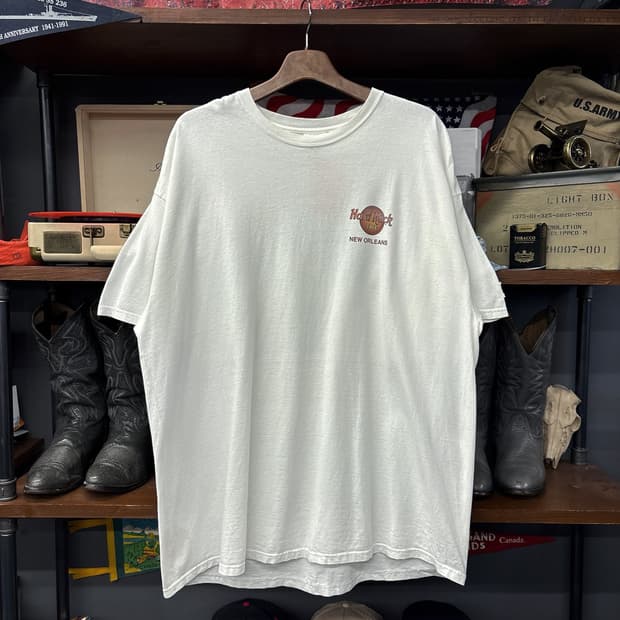 00s 하드락카페 뉴올리언스 블루스 재즈노트 프린팅 티셔츠 N1214