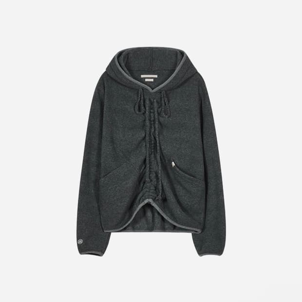 타입서비스 후드 플리스 차콜