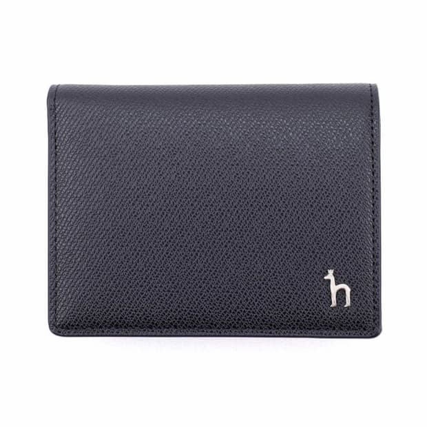 헤지스 소가죽 슬림 명함지갑 카드지갑 블랙