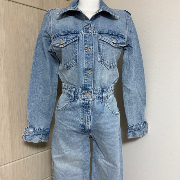 자라) 데님 점프수트