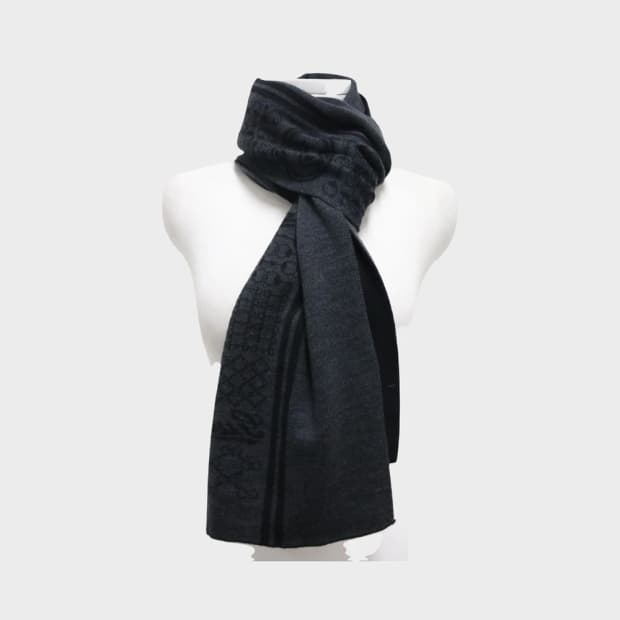 구찌 울 로고 패턴 머플러 63366