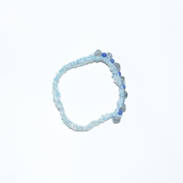 명주 청금석 팔찌