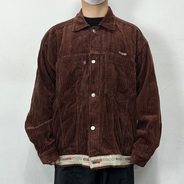 COOGI 쿠지 투포켓 코듀로이 자켓 브라운