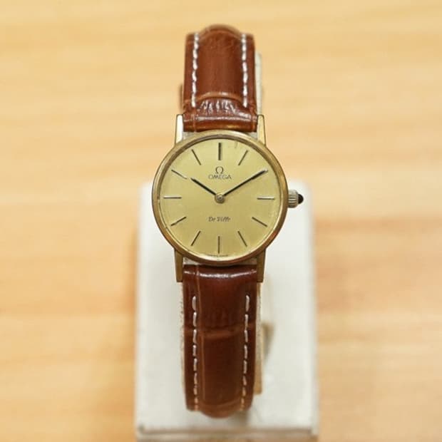 60s 오메가 드빌 여성용 금장 수동 시계