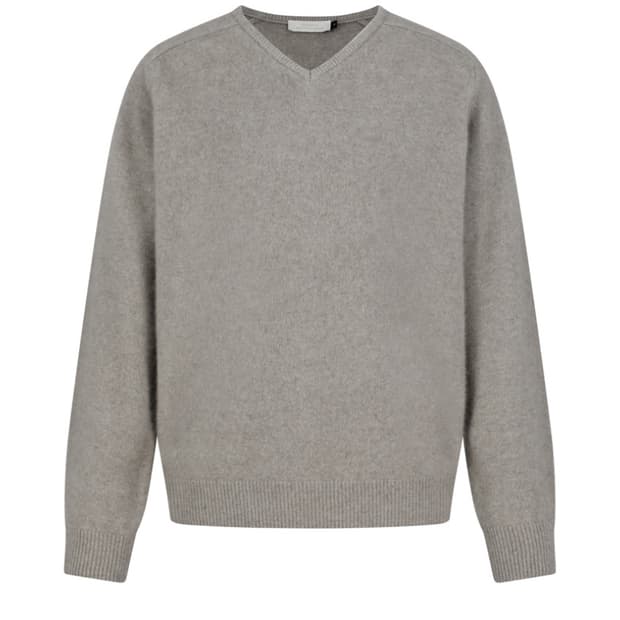 아모멘토 라쿤 브이넥 니트 (베이지 / S 사이즈)