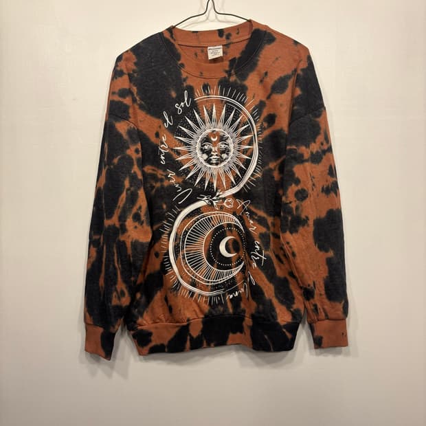 Japanese Vintage Sun Moon Tie-Dye Sweat