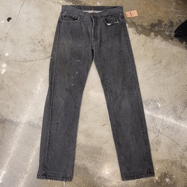90s Made in USA 미국 빈티지 리바이스 501 블랙진 청바지