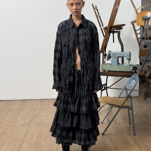 Check crinkled set up 