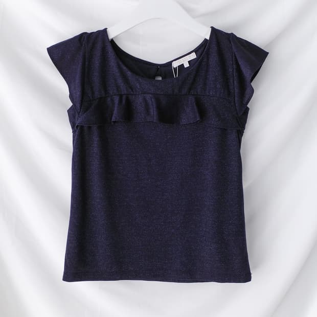 back ribbon half blouse