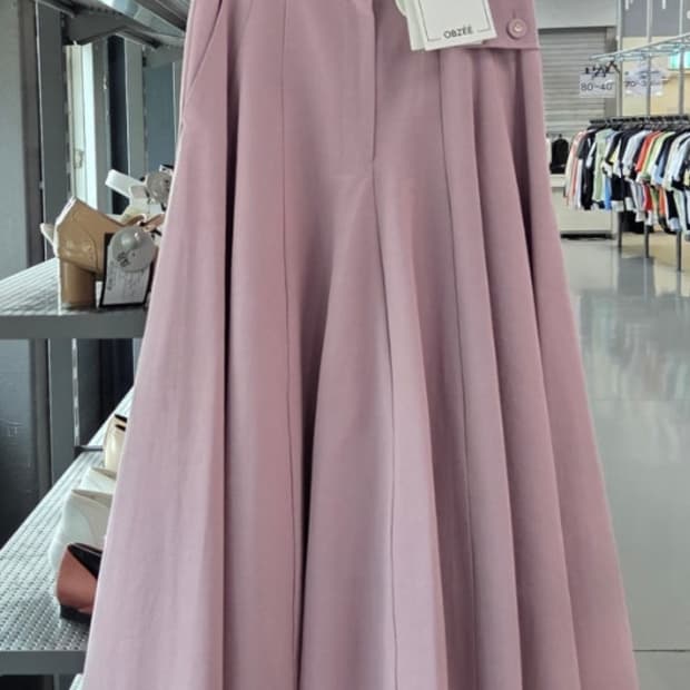 44 마른55 텍ㅇ 새상품 오브제 정가55만 하이웨이스트 롱 스커트 치마