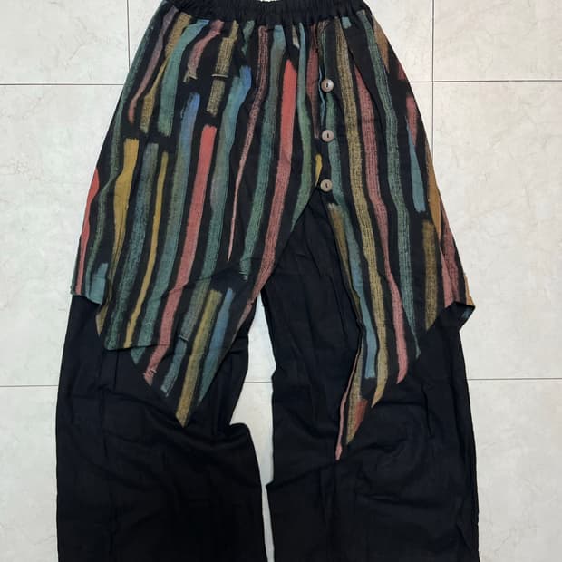 VINTAGE JAPAN 스커트 레이어드 팬츠 새상품