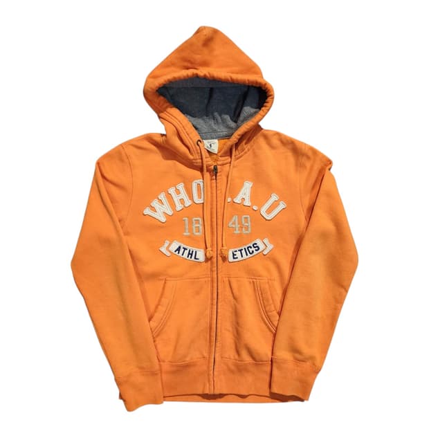 후아유 아틀레틱스 오렌지 후드집업 (M)