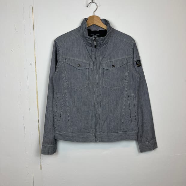 O183 EvenRiver 워크웨어 스트라이프 자켓 L