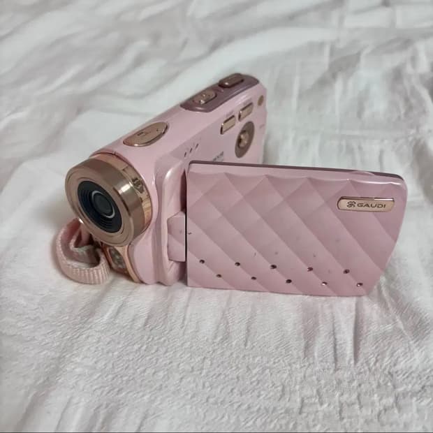 핑크 퀼트 캠코더 디카 GREEN HOUSE GHV-DV30HDLX