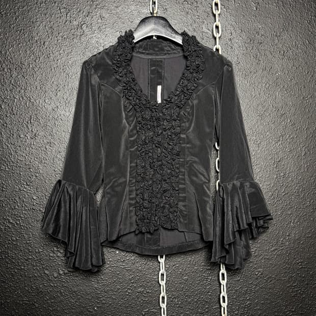 HERMOSA - Frill Bell Sleeve Blouse