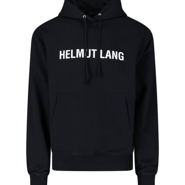 헬무트랭 로고 블랙 후드티