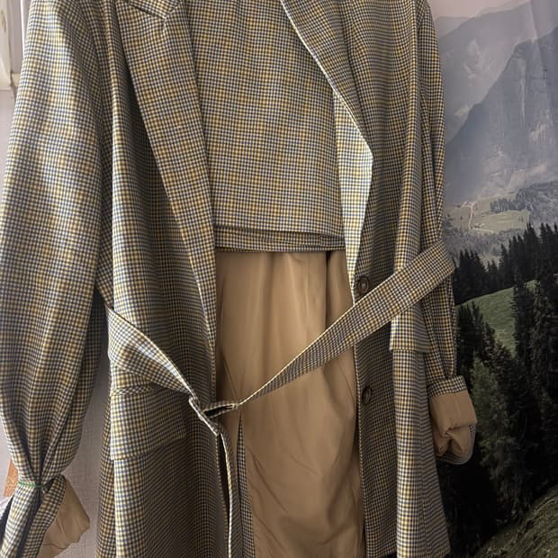 체크 투피스 세트 