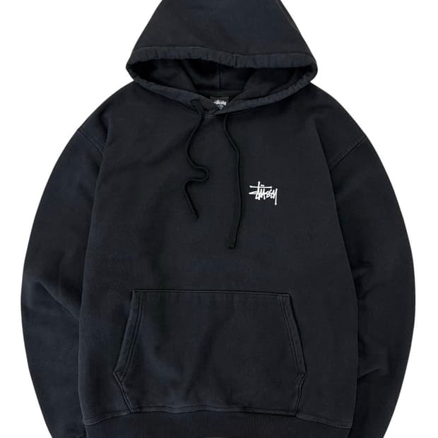 스투시 스웻 후드티 검정색 (XL)