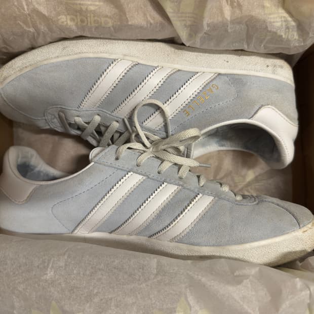 아디다스 가젤 85 / 265mm / 클리어 스카이 / 화이트 / 골드 