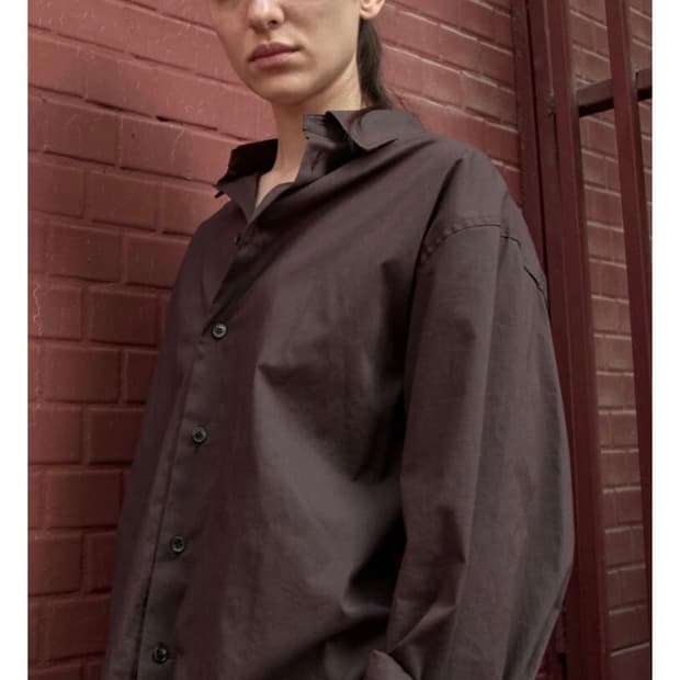 Mudule 머듈 025 오버사이즈 셔츠 브라운 버건디 0size