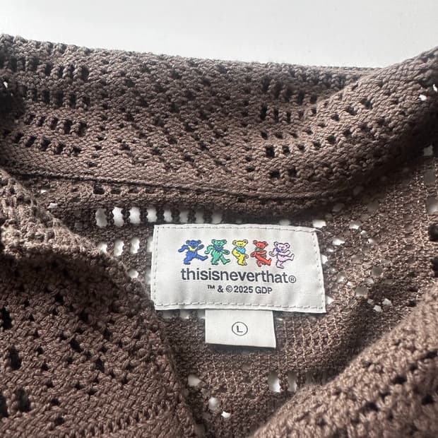 thisisneverthat GD mesh shirt brown