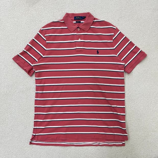 M 폴로랄프로렌 반팔 스트라이프 카라티 0317M