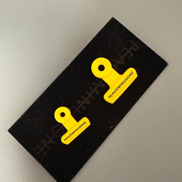 피스마이너스원 불독 클립 핀 세트 #1 옐로우