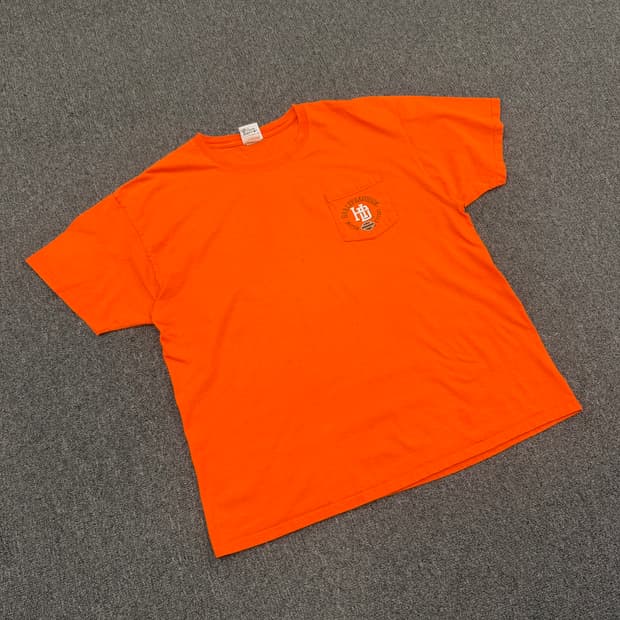 XL) 할리데이비슨 빈티지 포켓 프린팅 반팔 티셔츠