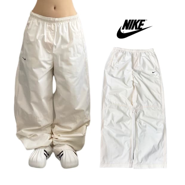 나이키 00s 스우시 올드스쿨 와이드 바람막이 트랙팬츠
