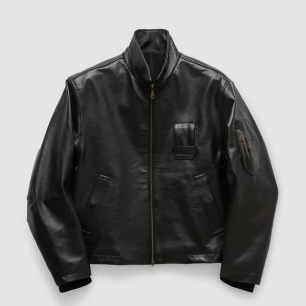쿠어 고트 스킨 파일럿 레더 점퍼 Sszie