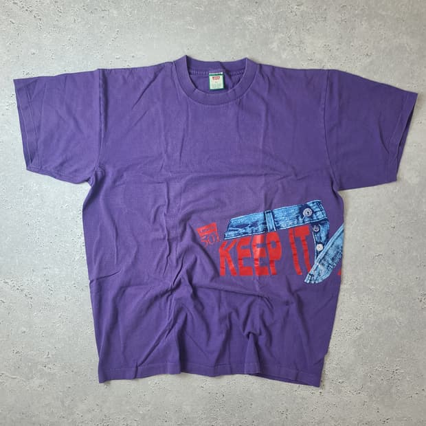빈티지 501 Levis Keep It Button tee