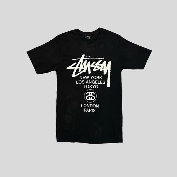 STUSSY world tour prtinting t-