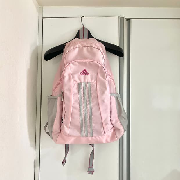 아디다스 연핑크 회색 y2k 백팩