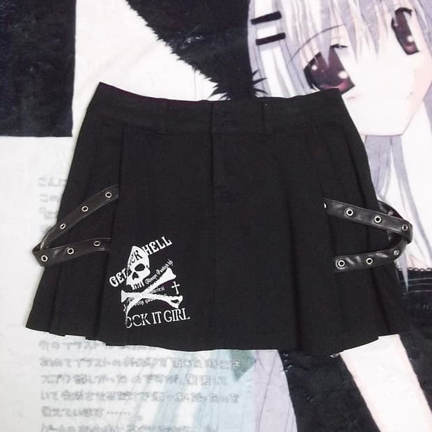 Bodyline 바디라인 로리타 펑크 고스로리고스펑크지뢰계 해골스컬스커트