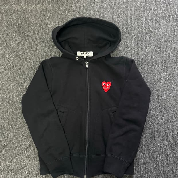꼼데가르송 플레이 더블하트 여성 후드집업