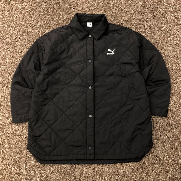 L 푸마 나일론 퀄팅 자켓