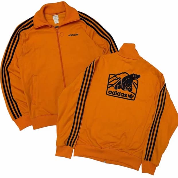 00s 아디다스 베켄바우어 폴라베어 트랙탑 져지 오렌지