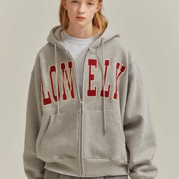 노앙 lonely lovely 후드집업 그레이