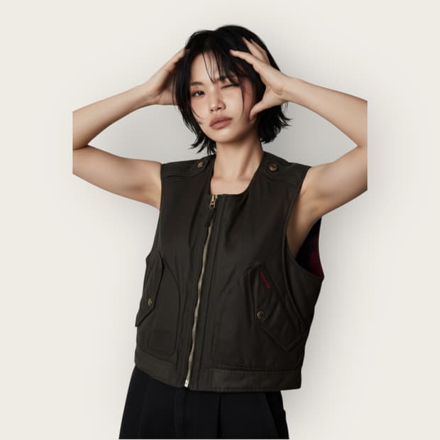 55/ 버버리 브릿 견장 패딩 베스트 자켓