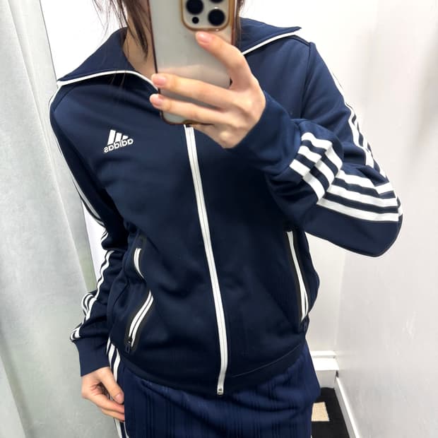 아디다스 네이비 화이트 트랙탑 져지