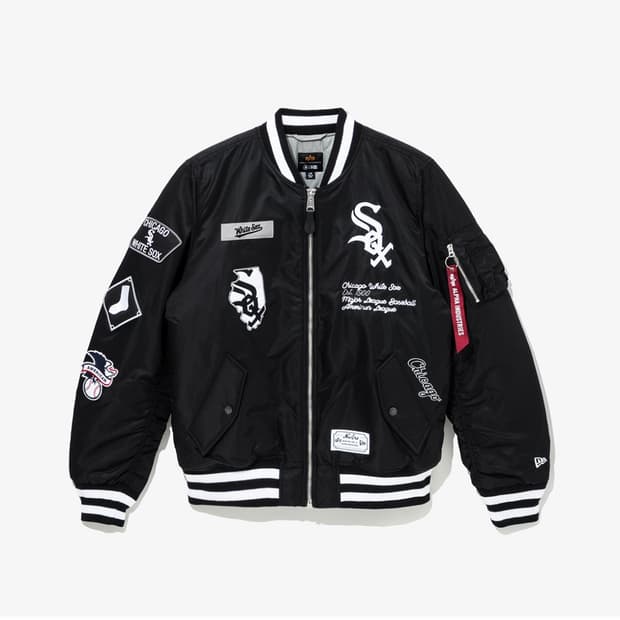 뉴에라 알파인더스트리 콜라보 MLB 시카고 화이트삭스 MA-1 재킷