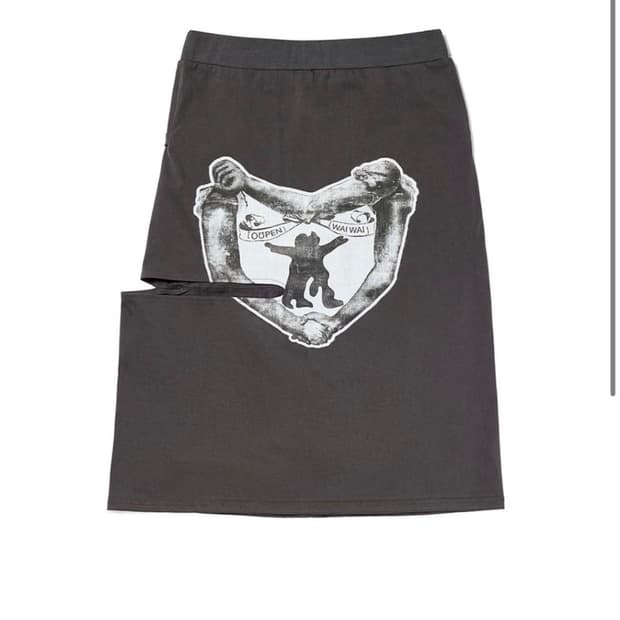 오픈와이와이 컷아웃 스커트 차콜 S 새상품