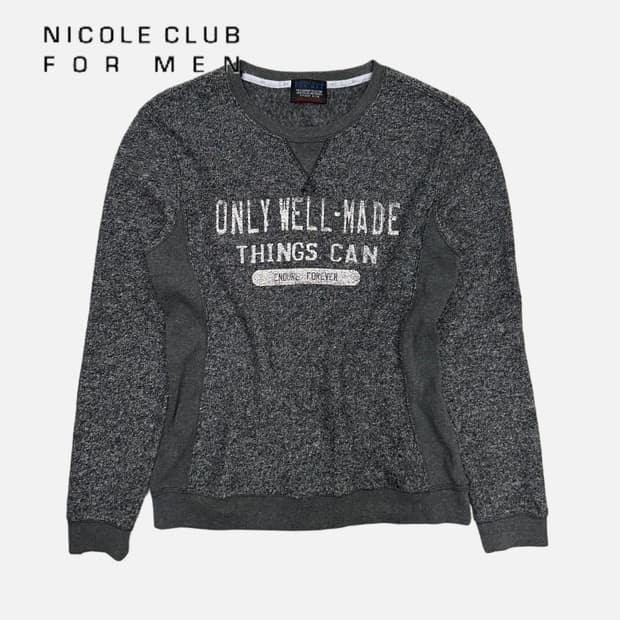 charcoal knit sweatshirt