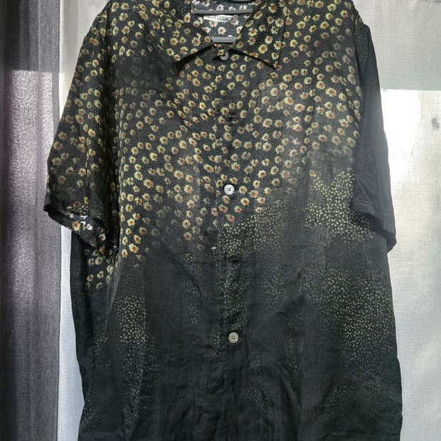 아워레가시 박스 셔츠 숏슬리브 다크 플라워 프린트