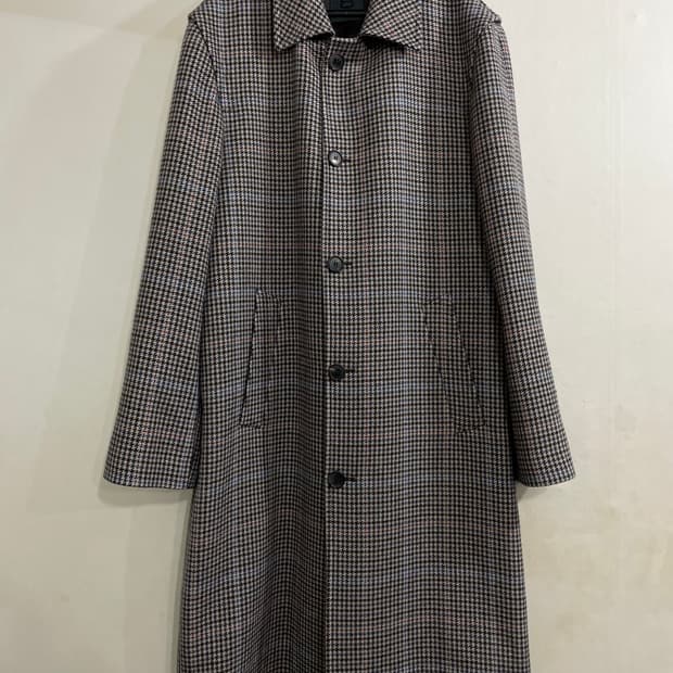 8 by YOOX 이태리제 하운드투스 체크 울 카코트