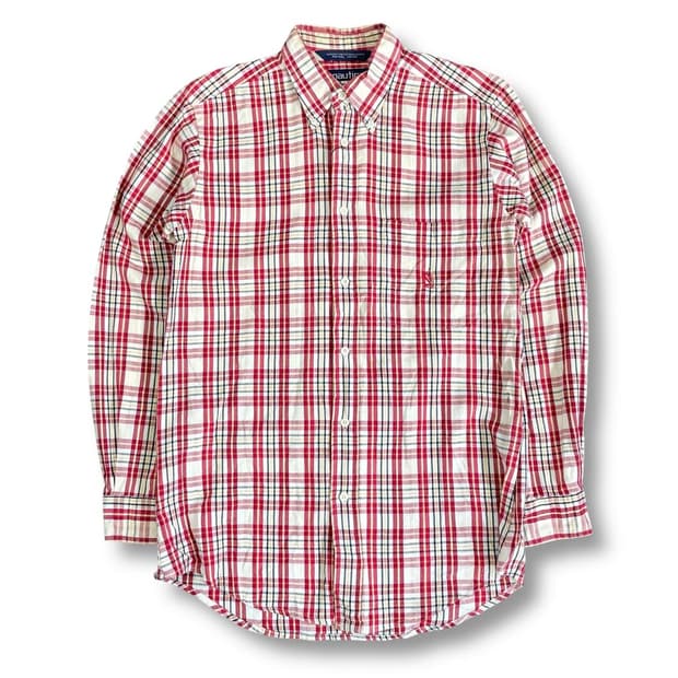 노티카 체크 원포켓 코튼 긴팔 셔츠 M