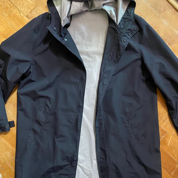 ZARA 블랙 후드 레인코트 XL (105~)